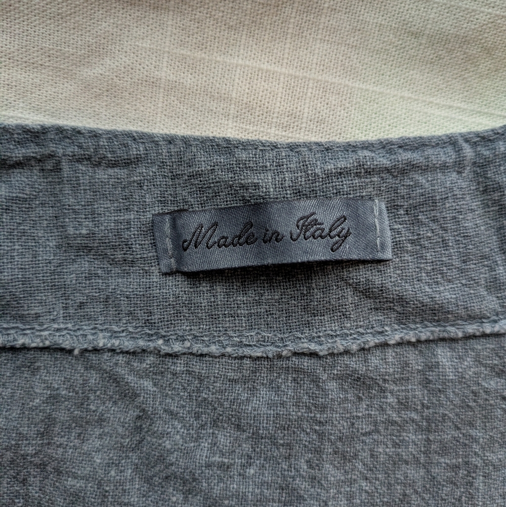 Made In Italy Adjustable Linen Blend Jumper - Picture 8 of 12